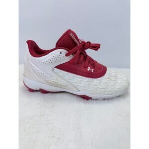 Under Armour Leadoff Low RM Jr 3.0 Baseball Cleats Red White Size 3Y